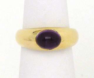 TIFFANY & CO. SIGNED 18K GOLD & AMETHYST BAND RING RETAIL $1725  
