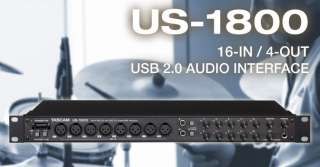 Tascam US 1800 USB 2.0 Audio Recording Interface 16/4 Pro Tools 10 