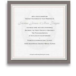   Square Wedding Invitations   Lucky Shoe Silver Duster
