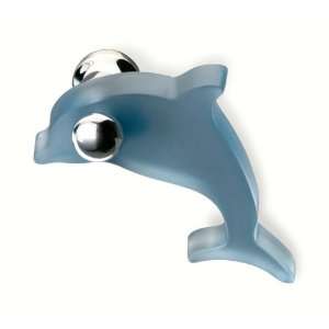  Siro Designs Dolphin Knob (SD80112)   Blue/Bright Chrome 