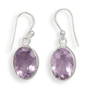  Jewelry Locker Faceted Amethyst French Wire Earrings 