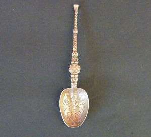   & Crafts Antique English Sterling Silver Anointing Spoon 1901  