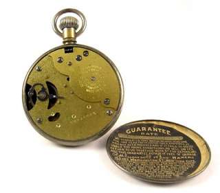 INGERSOLL Radiolite Gun Metal Case Pocket Dollar Watch 1919  