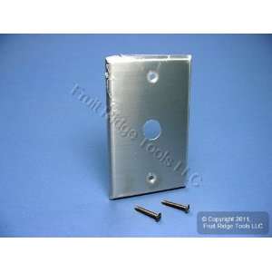 Leviton Satin ALUMINUM Phone Cable Wallplate Telephone .625 Box Mount 