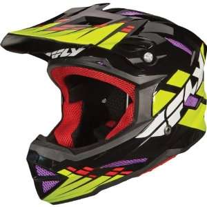 Fly Racing Default Youth Full Face Bike Race BMX Helmet   Black/Lime 