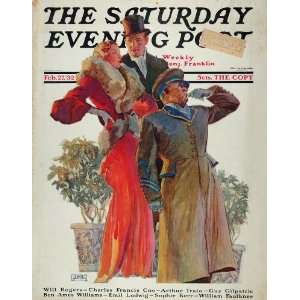 1932 SEP Cover Man Woman Fashion Bellman John LaGotta   Original Cover