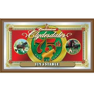 Budweiser Clydesdales 75th Anniversary Mirror  Personalized   Game 