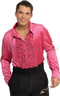 Velvet Ruffled Disco Shirt Different Colors  