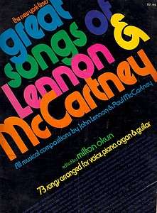   SONGS   GREAT SONGS OF LENNON & McCARTNEY    1973   SHEET MUSIC  