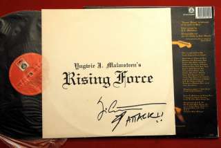 YNGWIE J MALMSTEEN’S RISING FORCE HAND SIGNED INNER EXYUGO LP  