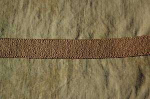 Inch Webbing 1.00 Terry Elastic Brown 5 yard min  