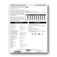 Intelix HDDA 8 F 1x8 Component Video / Stereo Audio A/V Distribution 