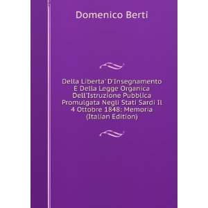   1848 Memoria (Italian Edition) Domenico Berti  Books