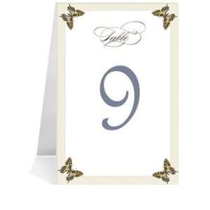  Wedding Table Number Cards   Butterfly Frame of Four In 