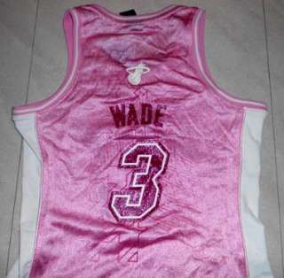 Dwyane Wade Miami Heat Jersey XL Ladies NBA Pink  