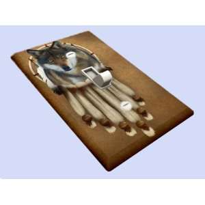  Dreamcatcher Wolf Decorative Switchplate Cover: Home 