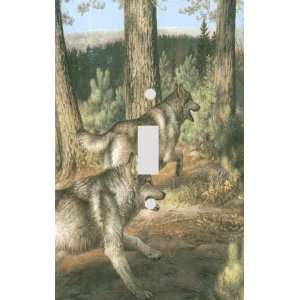  Running Wolves Decorative Switchplate Cover: Home 