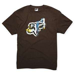  Fox Racing Visual Art T Shirt   Large/Dark Brown 