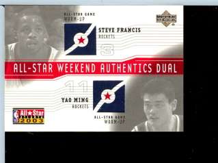 2003 04 All Star Weekend Jerseys Yao Ming/Steve Francis  