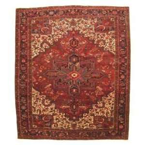  9x10 Hand Knotted HERIZ Persian Rug   92x109