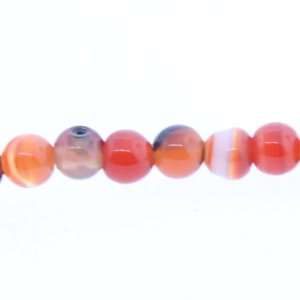 Red Agate  Ball Plain   5mm Diameter, Sold by 16 Inch Strand with 