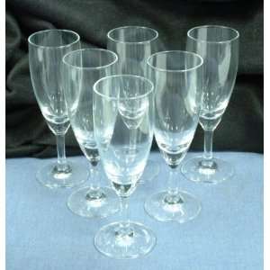  Set of 6 Bijou 4.25 fl. oz. Champagne Flutes NIB!: Kitchen 