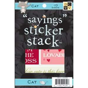    Sayings Sticker Stack 4X6 10 Sheets/Pkg Cat 