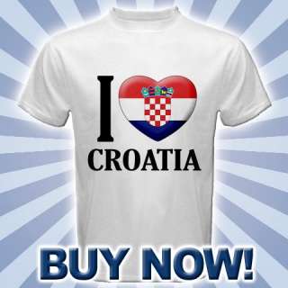   CROATIA   Croatian Football Heart Flag Country Heritage Pride T SHIRT