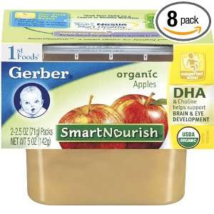 Gerber 1st Foods Organic Applesauce, 2 Count, 5 Ounce Units (Pack of 8 