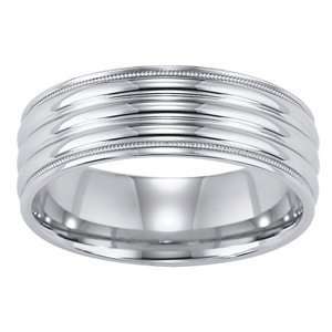  ARTCARVED ARDENT Mens Palladium Wedding Band ArtCarved ArtCarved 