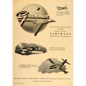  1948 Ad Grumman Albatross Mallard Panther Navy Planes 