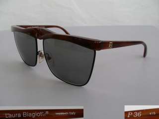 VINTAGE LAURA BIAGIOTTI P36 TORTOISE ITALY SUNGLASSES  