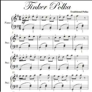    Tinker Polka Easy Piano Sheet Music: Traditional Polka: Books