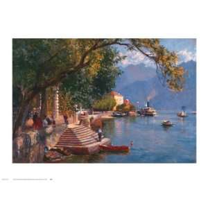  John Woodward Villa Carlotta, Lake Como 32x24 Poster: Home 