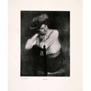   Blanche French Artist   Original Halftone Print