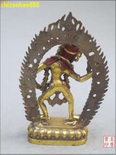 12Tibetan Bronze Gild King Kong Buddha Vasudhara  