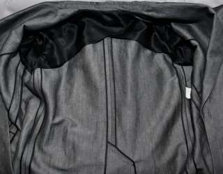GIANFRANCO FERRE   $2500 oversized LINEN & WOOL COAT, gray jacket, NEW 