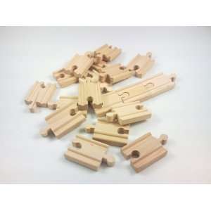   Wooden Train Tracks fit Thomas Wooden and Brio Trains and Track: Toys