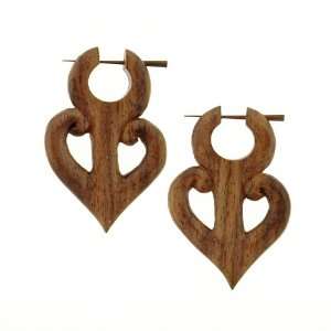 SERAM   Organic Hand Carved Sono Wood Earrings with Wood Post   From 