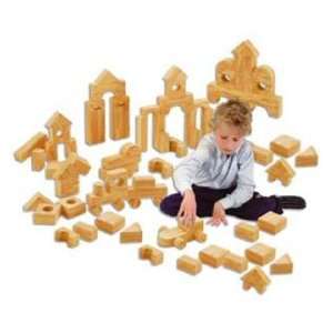  Foam Building Blocks Wood Grain   152 Piece: Toys & Games