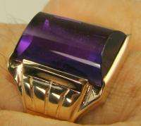 MENS COLLECTIBLE RING ANTIQUE VINTAGE DECO 1930S   1940S AMETHYST 