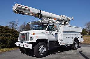 GMC 7500 CAT Diesel 49Lift Bucket Truck Material Lift, Outriggers 