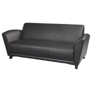  Santa Cruz Leather Lounge Sofa Color Almond with Black 