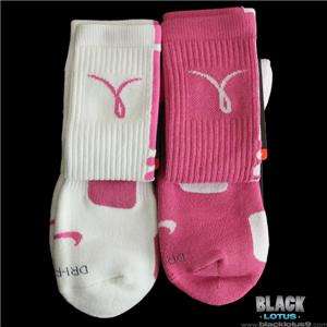 NEW RARE 2 Pairs Nike Elite Basketball Socks Pink/White Breast Cancer 