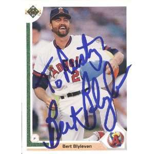  Bert Blyleven Los Angeles Angels Autographed/Hand Signed 