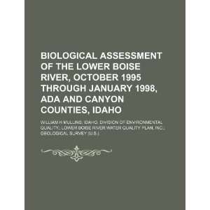  Biological assessment of the lower Boise River, October 