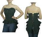 black ruffle corset blouse  