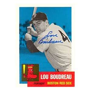  Lou Boudreau Autograph/Signed 1953 Topps Card: Sports 