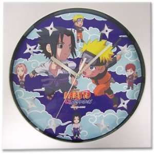  Naruto Shippuden Chibi Naruto vs Sasuke Wall Clock