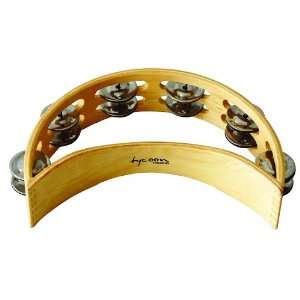    Tycoon Percussion Wooden Moon Tambourine Musical Instruments